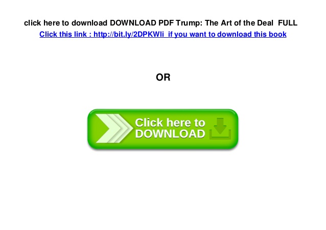 Art Of The Deal Pdf Download
